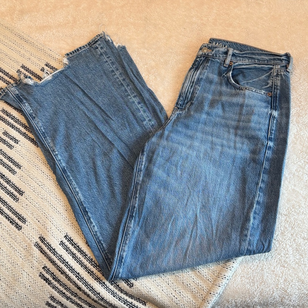 American Eagle Outfitters super high rise baggy wide leg jeans